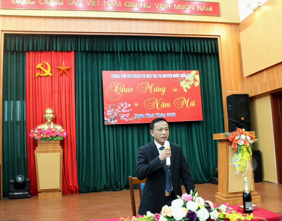 Tổng Giám đốc Tống Ngọc Thanh chúc mừng năm mới tập thể cán bộ, viên chức Trung tâm QH&ĐTTNNQG
