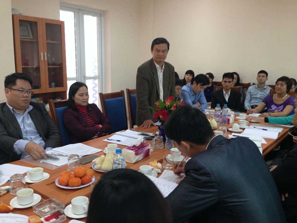 Ông Vũ Văn Sơn - Trưởng ban Kế hoạch - Tài chính - Trung tâm QH&ĐTTNNQG phát biểu tại Hội nghị