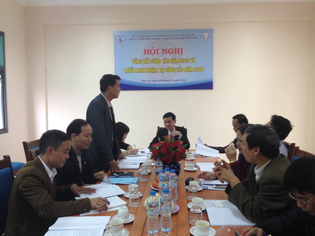 Ông Nguyễn Văn Giang - Trưởng phòng Điều tra - Bảo vệ tài nguyên nước phát biểu tại Hội nghị
